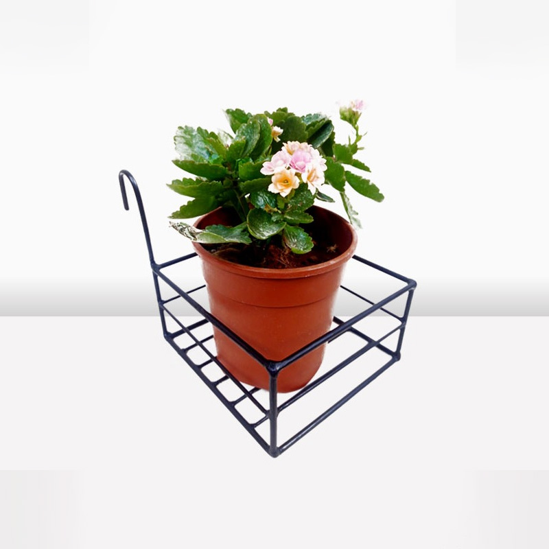 Picture of 1PC 6 Inch Square Metal Hanging Railing Planters Flower Pot Holder(Multicolor)