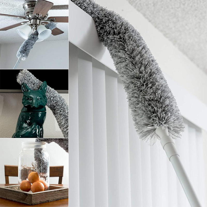 Picture of Extendable Microfiber Dusting Duster Handle Telescopic Duster Dust Cleaner Home Cleaning Brush Sweeping Ceiling Dust Artifact(গাঢ় ধূসর,Multicolor)