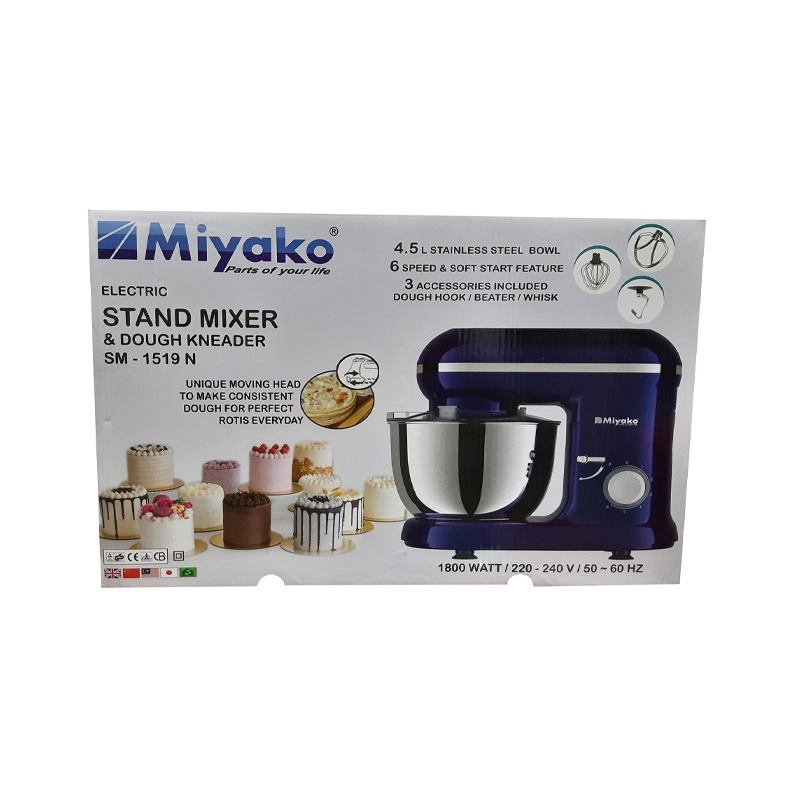 Picture of Miyako Electric Stand Mixer 4.5 Liter | 1800Watt | SM-1519 N(Multicolor)
