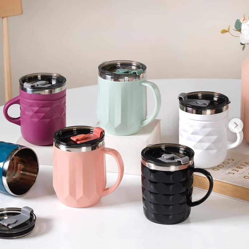 Picture of 1 PC Stainless Steel Insulated Multicolor 400ml Coffee Hot Mug MULTIPLE COLOR(Multicolor)