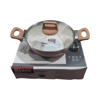 Picture of 24CM Kiam Karai With Glass Lid CERAMIC(Multicolor)