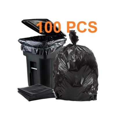 Picture of Black (24" X20") 100PCS Trash Bag / Poly Bag / Garbage Bag / Moyla Felar Bag / Polibag(Multicolor)