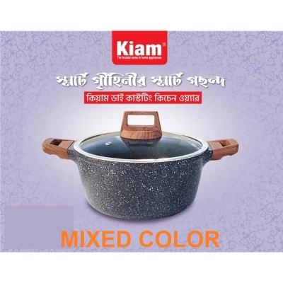 Picture of Kiam Die-casting 24cm Sospan With Glass Lid (Induction)(DIECAST24)
