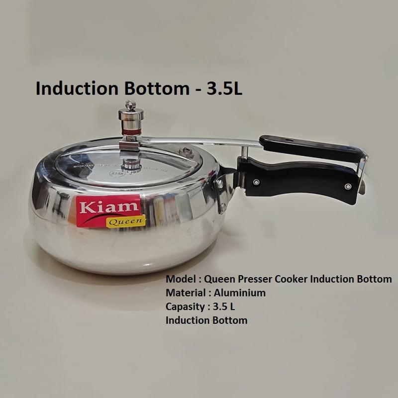 Picture of Kiam Queen Pressure Cooker 3.5 Liter Induction Bottom(Silver)