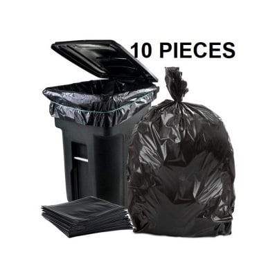 Picture of BLACK (36" X24") 10PCS Trash Bag / Poly Bag / Garbage Bag / Moyla Felar Bag / Polibag(Black)