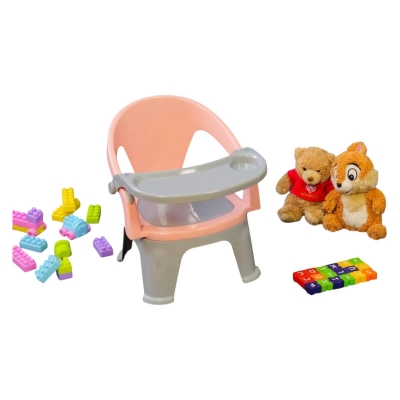 Picture of Baby Chair With Tray - Trendy and Comfortable Baby Plastic Feeding Chair(Multicolor)