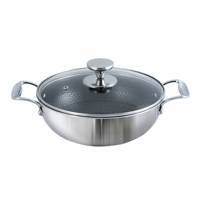 Picture of Kiam Tri Ply Honeycomb Stainless Steel Karai 24CM INDUCTION BOTTOM(Multicolor)