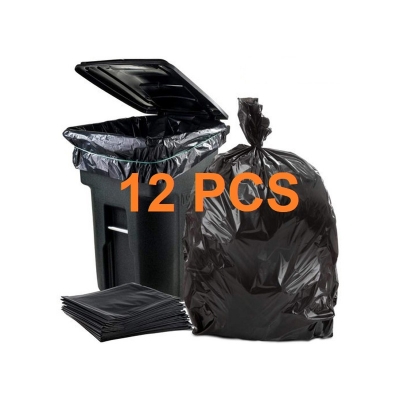 Picture of Black (24" X20") 12PCS Trash Bag / Poly Bag / Garbage Bag / Moyla Felar Bag / Polibag(Multicolor)