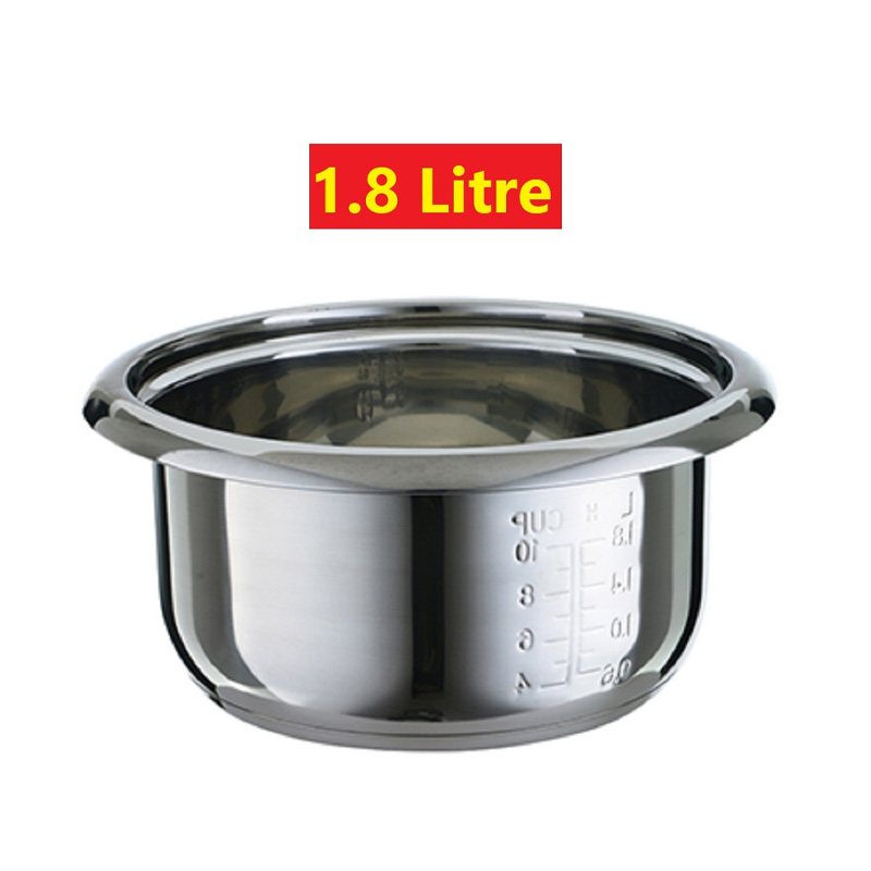 Picture of 1.8 Liter Stainless Steel Rice Cooker Inner Cooking Pot/Rice Cooker Replacement Pot/Rice Cooking Insert Inner Cooking Pot(1.8 Liter)