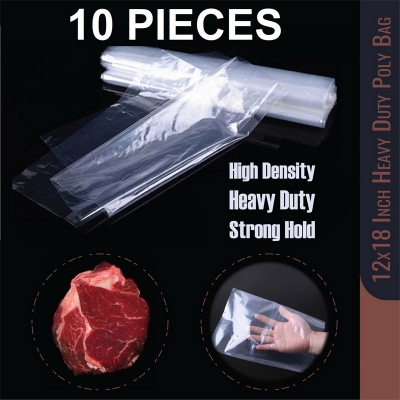 Picture of 10 Pcs LD 12 x 18 Inch Meat/ Fish/ Frozen/ Fruits Carry Bag High Density Heavy Duty Poly Bag(Multicolor)
