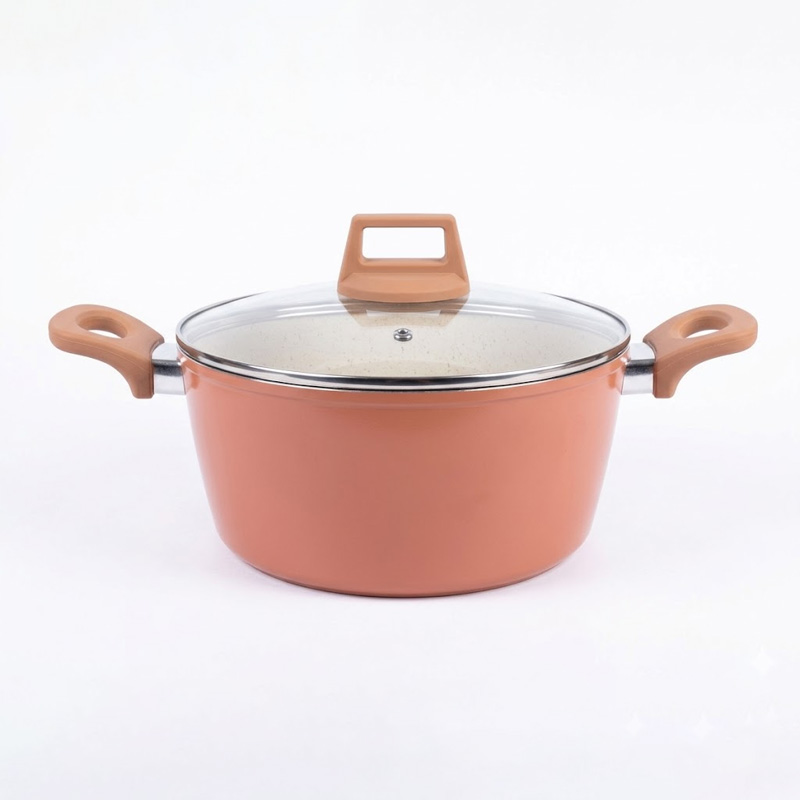 Picture of 28CM Kiam Casserole With Glass Lid CERAMIC(Multicolor)