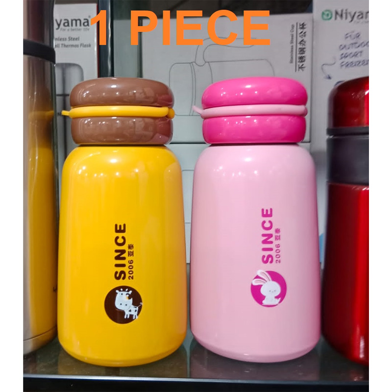 Picture of Thermos Cup Female Lovely Mini Student Child Portable Water Bottles Small Big Belly Simple Stainless Steel Cup Vacuum Flask (MULTICOLOR)(Multicolor)
