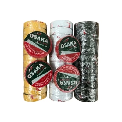 Picture of 12 PCS Original Osaka PVC Tape Electrical/Cricket Tape Black/Red/White(Multicolor)