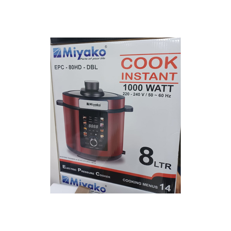 Picture of 8 Liter Miyako Electric Pressure Cooker EPC-80HD-DBL DOUBLE POT(Multicolor)