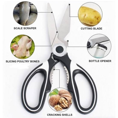 Picture of 1 PC Multi-Functional Kitchen Scissors For Cutting Meat Poultry Fish Vegetable - Versatile Scissors For Various Kitchen Tasks(Multicolor)