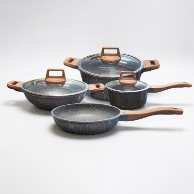 Picture of Kiam 7 Pcs Die-Casting Aluminum Cookware Set (INDUCTION)(Multicolor)