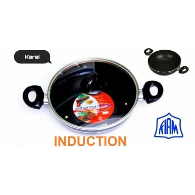 Picture of Kiam karai 24CM with glass lid (Induction)(Multicolor)