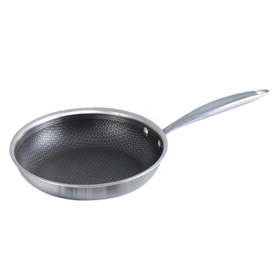 Picture of Kiam Tri Ply Honeycomb 18CM Stainless Steel Fry Pan Without Lid INDUCTION BOTTOM(Multicolor)