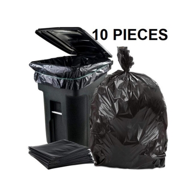 Picture of BLACK (55" X35") 10PCS Trash Bag / Poly Bag / Garbage Bag / Moyla Felar Bag / Polibag(Black)