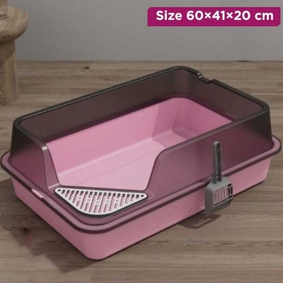 Picture of Cat Litter Box with Scoop 60x41x20CM(Multicolor,3 kg)
