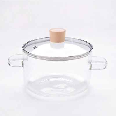 Picture of 1PC Transparent cooking pot made of borosilicate glass 1800ML(Multicolor)