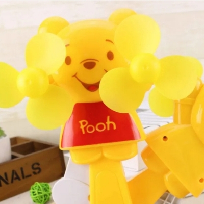 Picture of 1PC Pooh Portable Manual Hand Crank Mini Fan Without Battery
