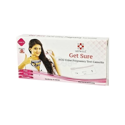 Picture of 04 Pcs Get Sure Pregnancy Test Digital Cassette Device Kit / Urine HCG Check Strips