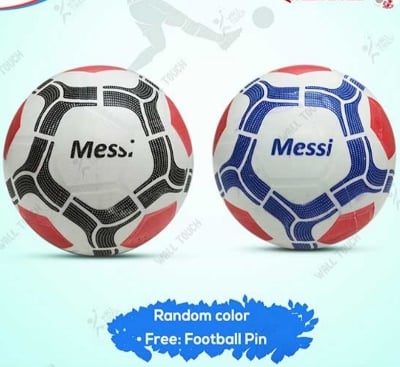 Picture of 1 PC Soft Rubber Football For Toddler (ball_messi_90k) - Size 4(Multicolor)