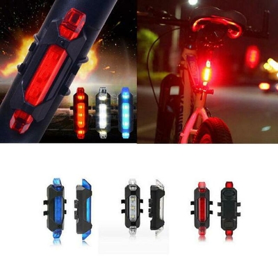 Picture of 5 MODE LED USB RECHARGEABLE BIKE TAIL LIGHT BICYCLE SAFETY CYCLING WARNING REAR LAMP - Cycle Light