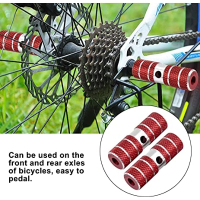 Picture of Mountain Bike Bicycle Foot Peg Aluminum Alloy Standing Axle Foot Pegs BMX Footrest