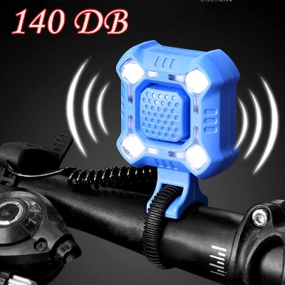 Picture of 2 in 1 bicycle horn and light, USB charger up to 120db, for mountain bike, front handlebar, electronic bicycle light, waterproof - Cycle Accessories - Cycle Accessories - Cycle Accessories