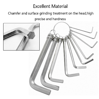 Picture of 8 in 1 Bike Bicycle Repair Tool Set Bicycle 8 Sizes Octagon Wrench Spanner Home Outdoor Cycling Supply Cycle Wrench Tool - Silver