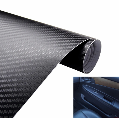 Picture of 2 Pcs Sticker Black Carbon Fiber (18"×3" )Vinyl Wrap Texture 3D self adhesive DIY Decor Bike ,Motorcycle,Car stickers