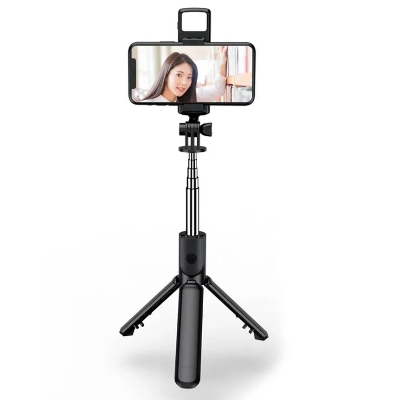 Picture of Flexible Bluetooth Selfie Stick Tripod Fill Light for Enhanced Lighting Remote Control for  Operation - cloth stand