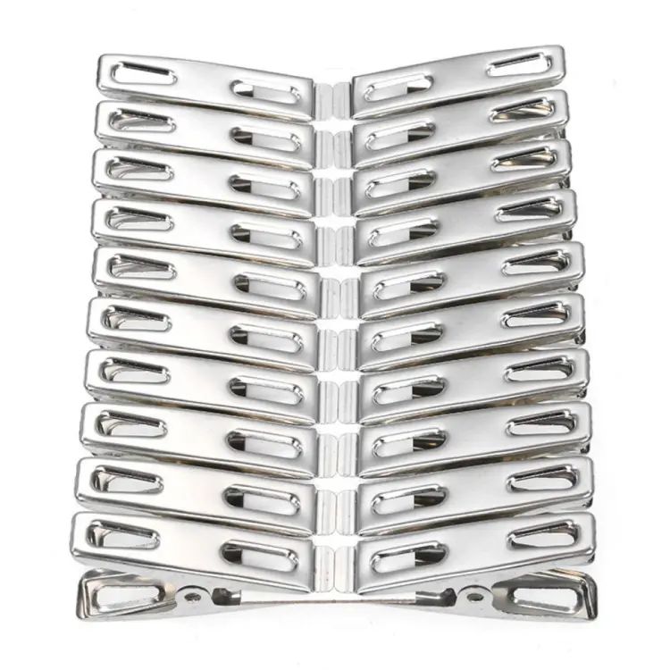 Picture of STAINLESS STEEL WINDBREAK CLIP MADE IN CHINA 20 PCS SET - Silver