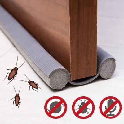 Picture of Door Bottom Sealing Strip Door Draft and Dust Stopper Insect & AC Air Stopper door gap flexible door bottom sealing strip - Multicolor