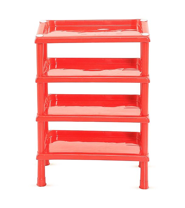 Picture of 100% Plastic Solid RFL Shoe Rack - 4 Step - Red