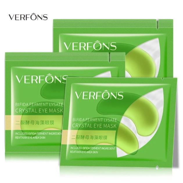 Picture of VERFONS Golden+Green Snail Crystal Eye Mask Wrinkle-free Eye Mask is gentle and non-irritating.