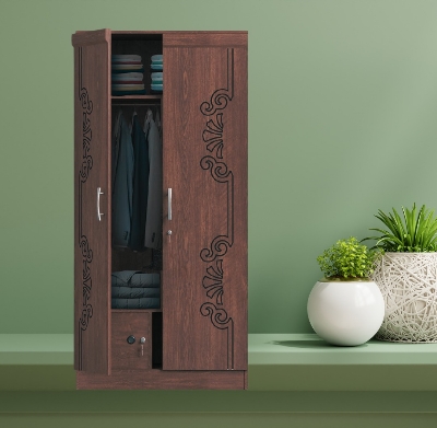 Picture of Furniture Express Antique 2 Door Cloth Storage Almirah Media Storage Cabinet 72/28