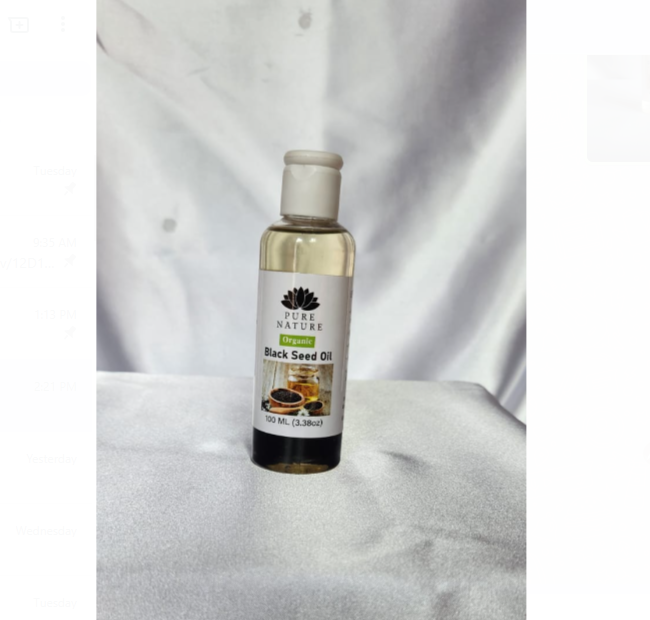 Picture of Pure Nature Black Seed Enriched Hair Oil 100ml Home Made