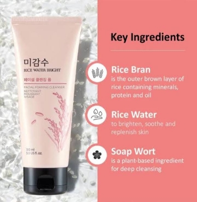 Picture of The Face Shop Rice Water Bright Cleansing Foam - 150ml