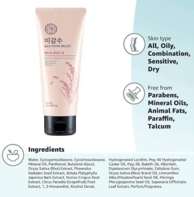 Picture of The Face Shop Rice Water Bright Cleansing Foam - 150ml