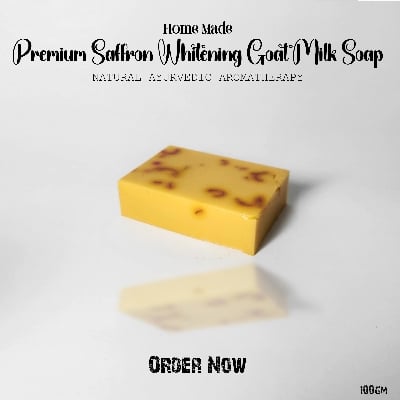 Picture of Homemade Premium Saffron Whitening  Goat Milk Soap 100gm
