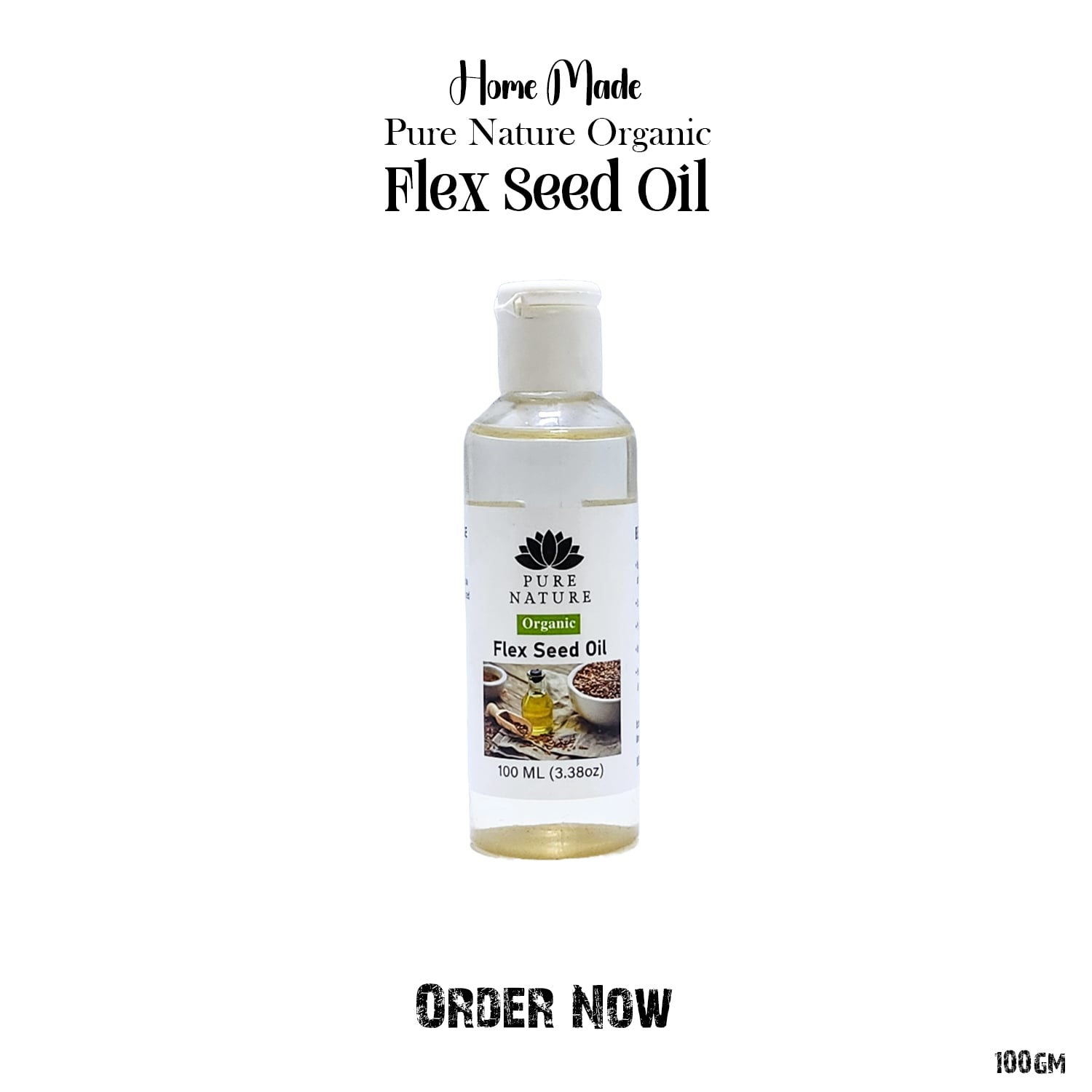 Picture of Pure Nature Organic Home Made Flex Seed Oil - 100ml
