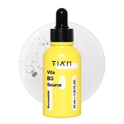 Picture of TIAM Vita B3 Source, 1.35 fl oz, 10% Niacinamide Glow Serum with 2% Arbutin for Even Skin Tone and Dark Spot Care, Vegan Korean Skin Care