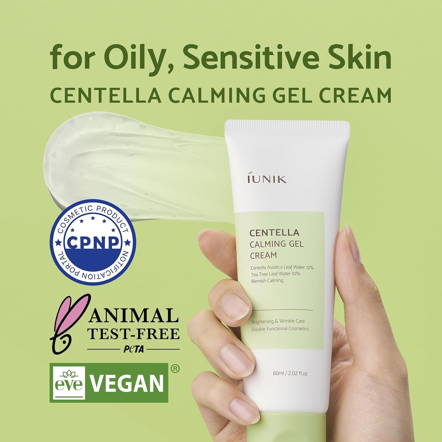 Picture of Iunik Centella Calming Gel Cream for Brightening & Wrinkle Care 60 ml