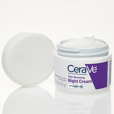Picture of CeraVe Skin Renewing Night Cream, Niacinamide, Peptide Complex, and Hyaluronic Acid Moisturizer for Face