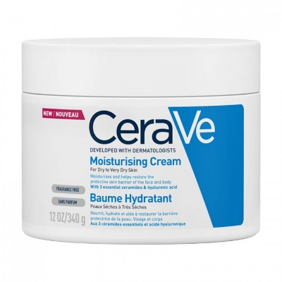 Picture of CeraVe Moisturising Cream Pot with 3 Essential Ceramides and Hyaluronic Acid for Dry to Very Dry Skin 340g