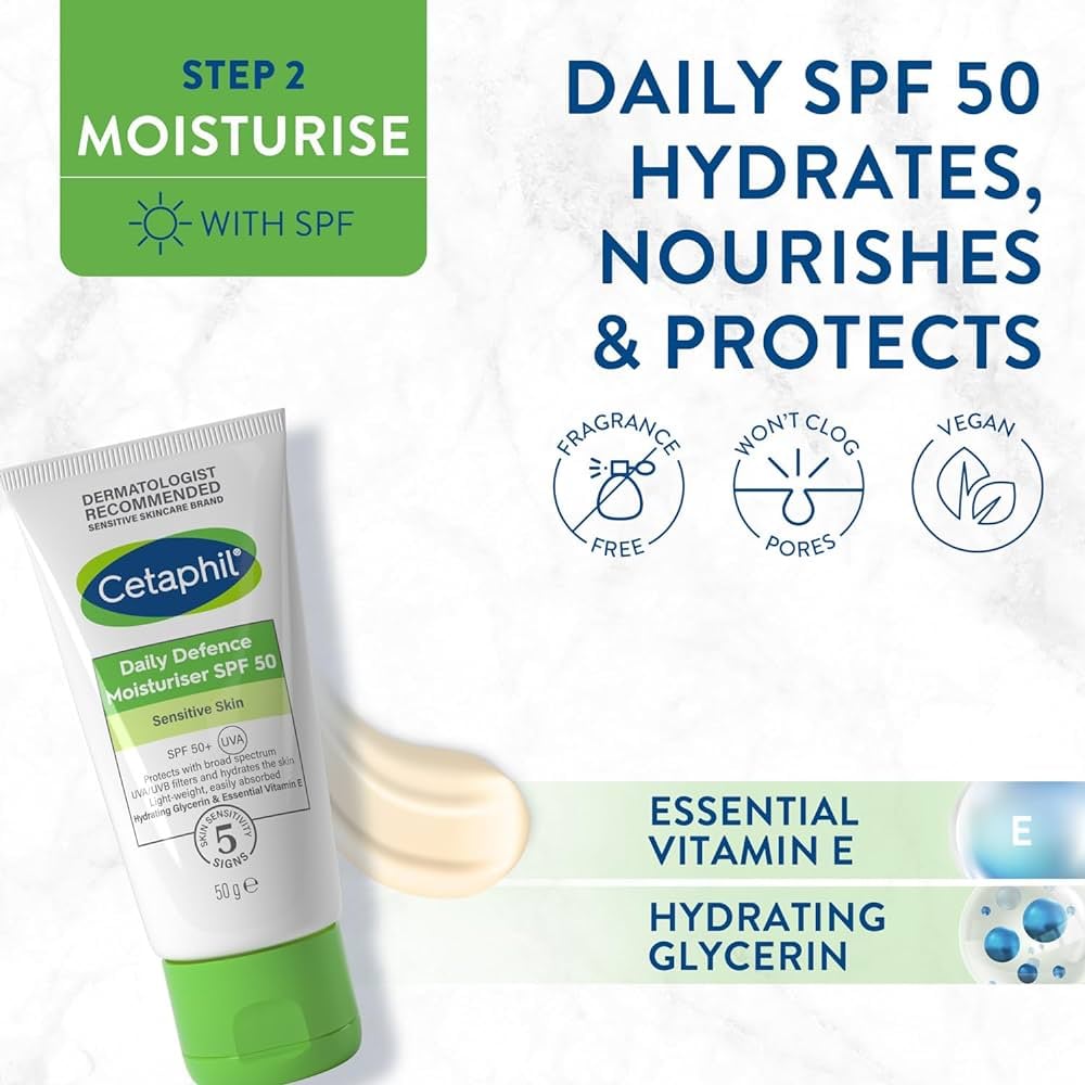Picture of Cetaphil UVA/UVB Defense SPF 50+ for Face & Body 50ml