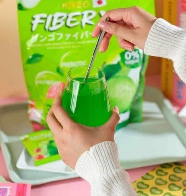Picture of Fiber XS  Detox Supplement for Gut Health , Green Apple Fiber Drink ,13 Fruit Extracts – 30 Sachets